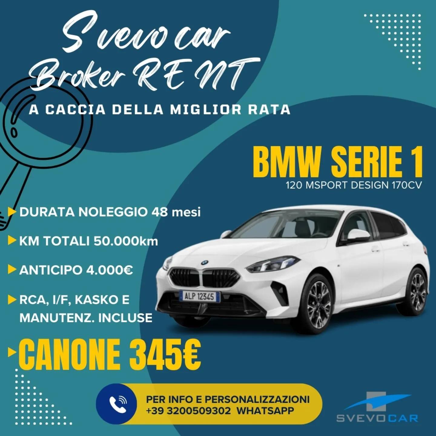 BMW SERIE 120 D M SPORT NOLEGGIO LUNGO TERMINE