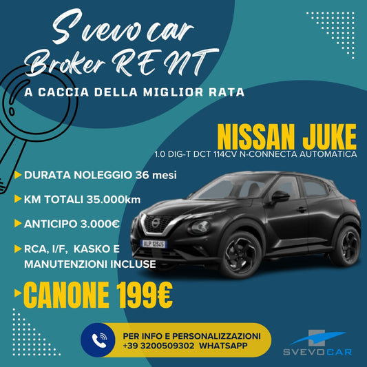 NISSAN JUKE NOLEGGIO LUNGO TERMINE