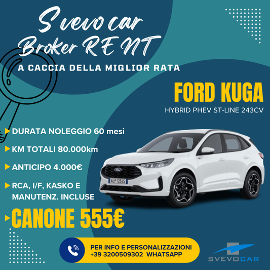 FORD KUGA PHEV ST-LINE 243CV NOLEGGIO LUNGO TERMINE